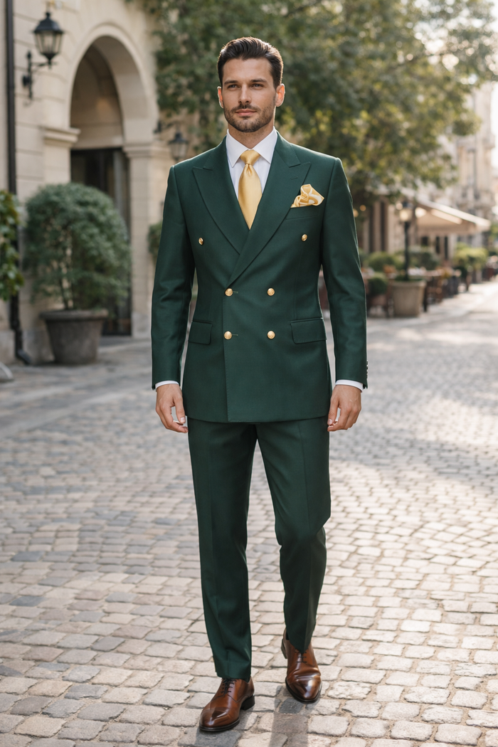 Rossi Man Milano RM1190 Bold Green Slim Fit Suit – Modern Men’s Formalwear