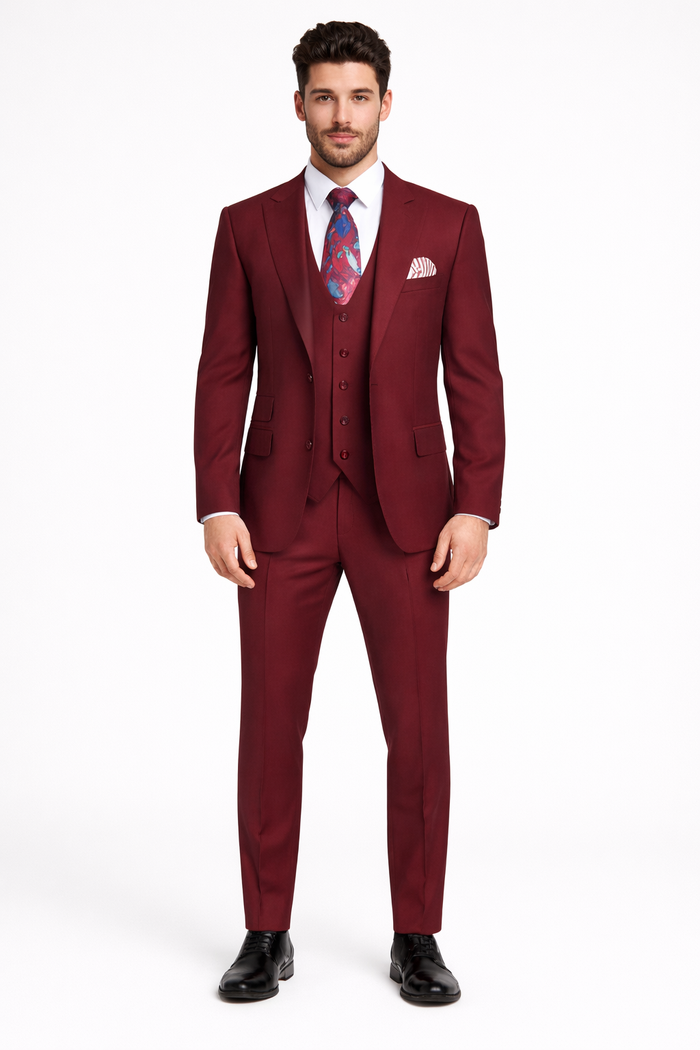 Rossi Man RM1174 – Modern Slim Fit Sydney II 3 Piece Suit