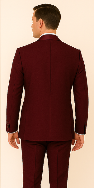 Rossi Man RM1253 – Formal 3-Piece Smoking Style Tuxedo for Men