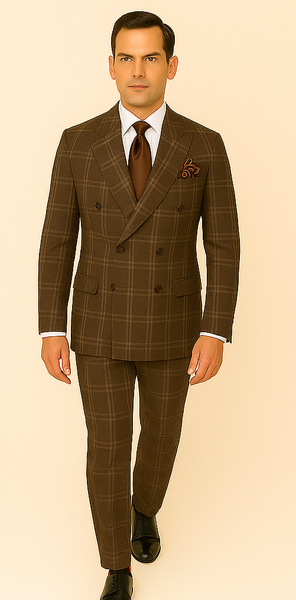 Rossi Man RM1798 – Classic Milano Fit Checkered Suit for All Occasions