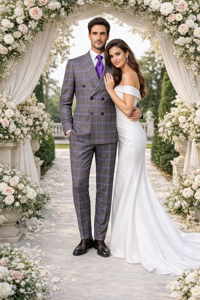 Rossi Man RM1846 Men’s Classic Navy 2-Piece Suit – Elegant Tailored Fit Formal & Business Wear from the Milano Collection