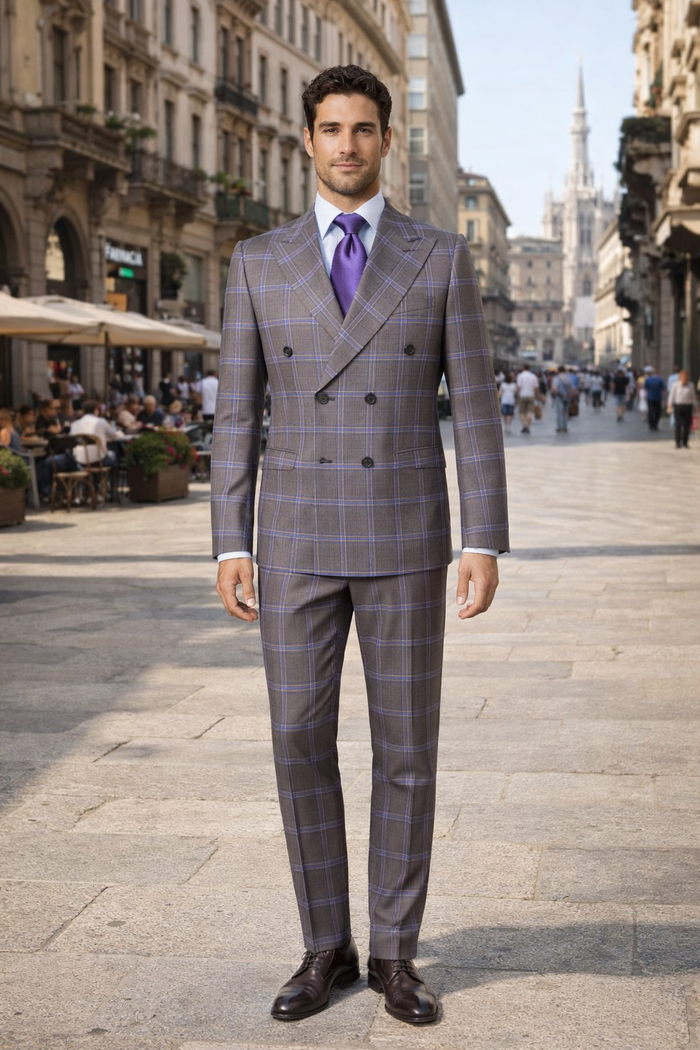 Rossi Man RM1846 Men’s Classic Navy 2-Piece Suit – Elegant Tailored Fit Formal & Business Wear from the Milano Collection