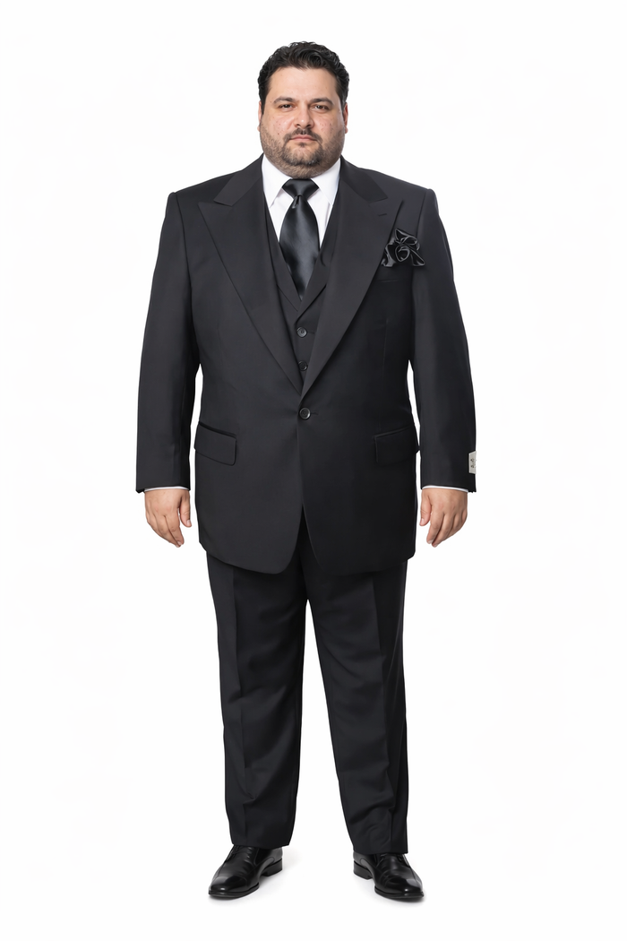 Rossi Man Sam RM2301 Black Slim Fit Suit – Men’s Modern Formalwear