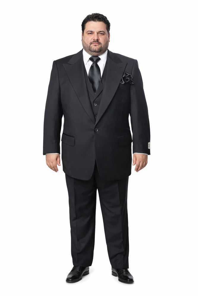 Rossi Man RM2301 – Sam Collection Men’s Slim Fit Formal Suit in Black
