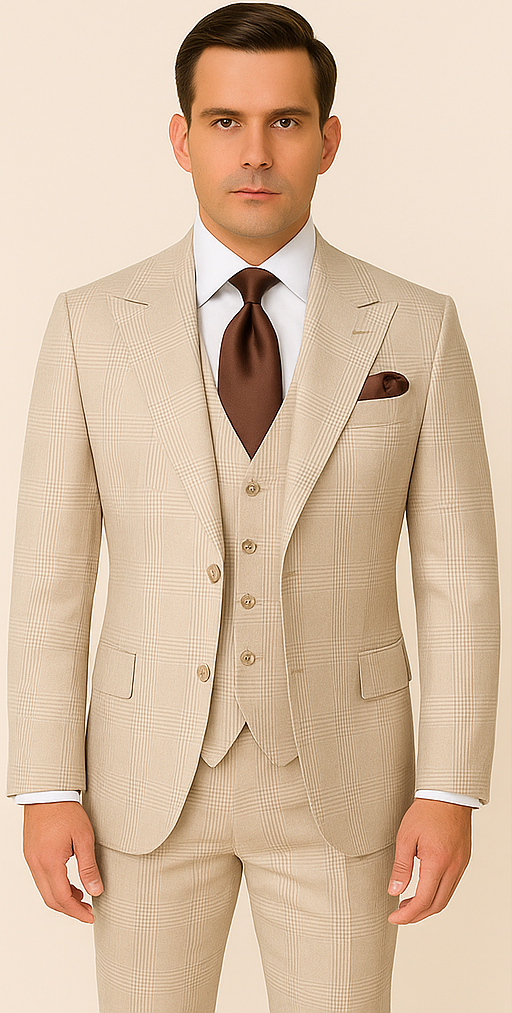 Rossi Man Sam RM2314 – Elegant 3-Piece Tailored Suit for Business & Formal Wear