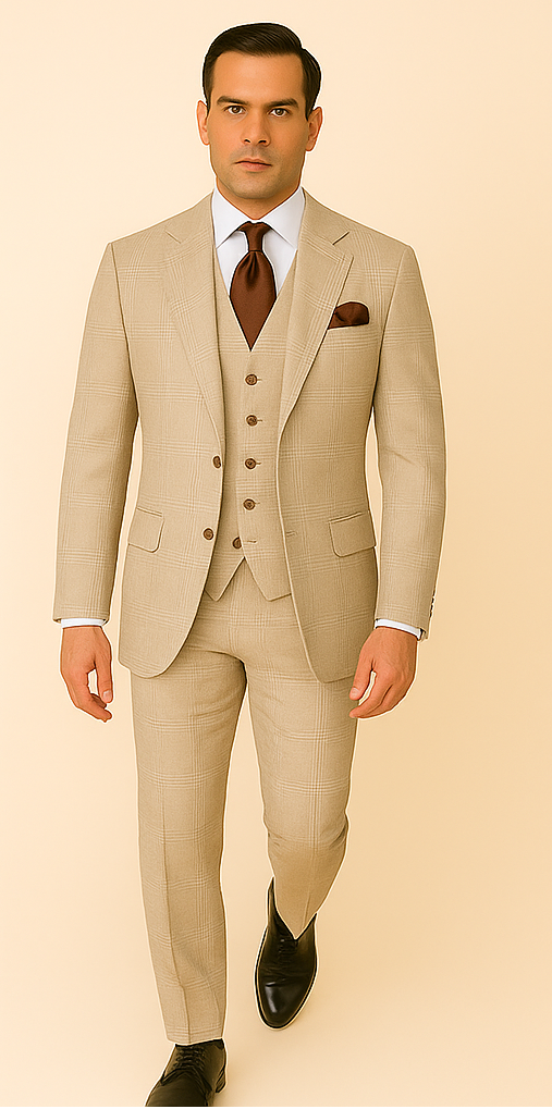 Rossi Man Sam RM2314 – Elegant 3-Piece Tailored Suit for Business & Formal Wear