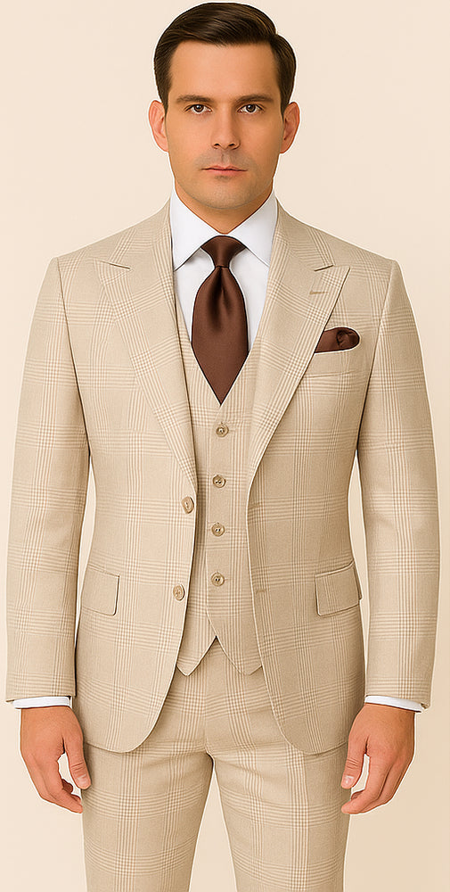 Rossi Man Sam RM2314 – Elegant 3-Piece Tailored Suit for Business & Formal Wear