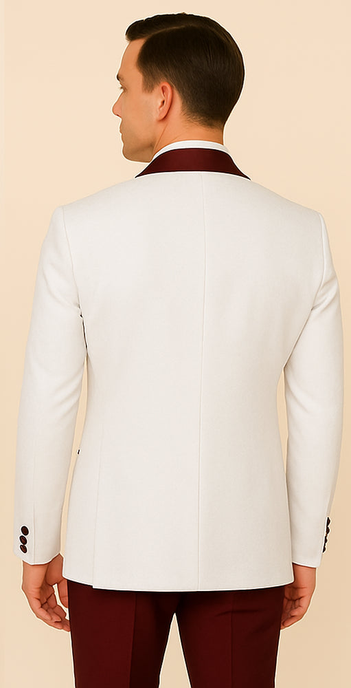 Rossi Man RM1480 – Men's 3-Piece Smoking Style Tuxedo Suit for Formal