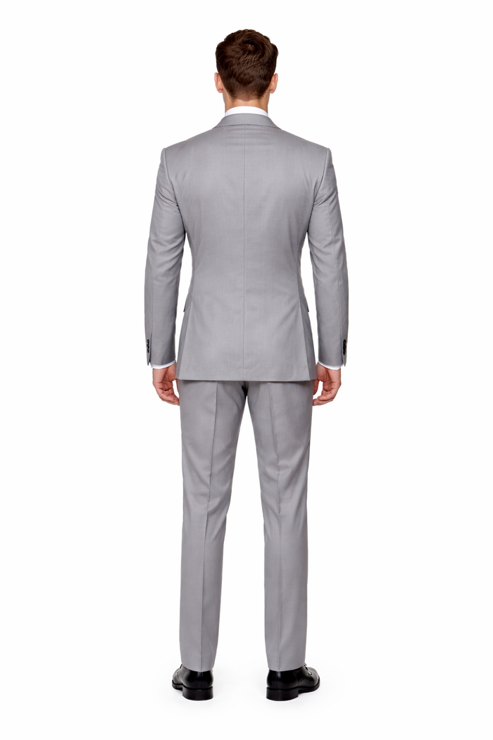 Dove Grey Regent Double-Breasted Power Suit by Rossiman
