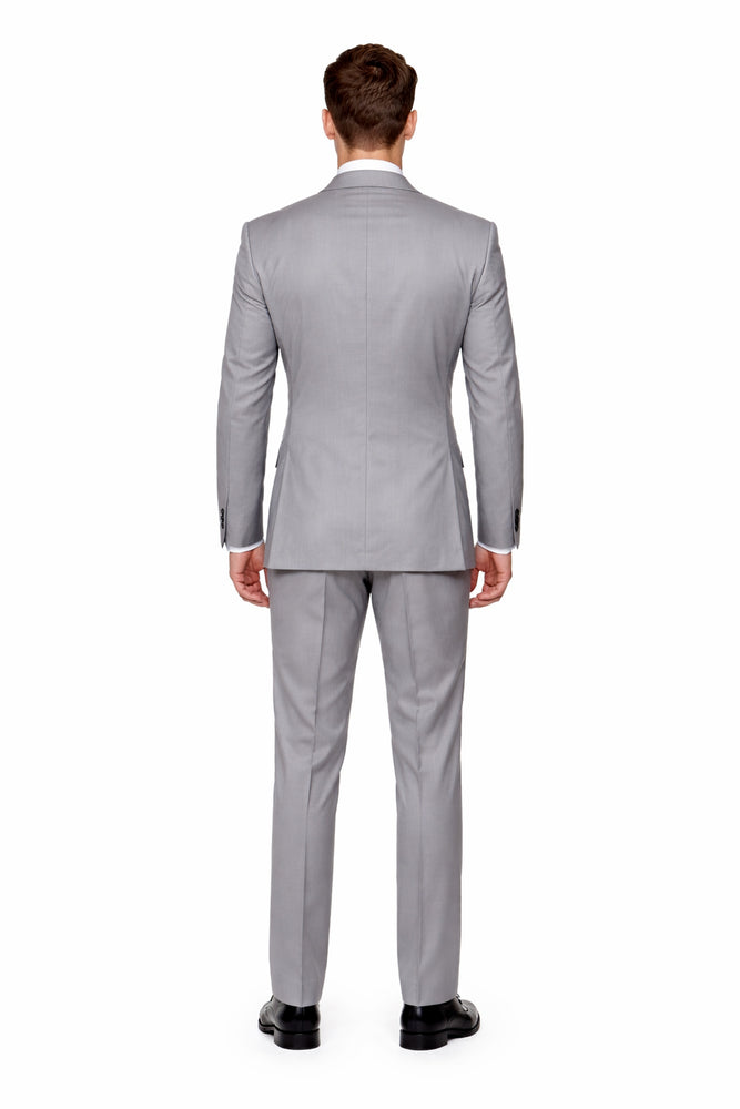 Dove Grey Regent Double-Breasted Power Suit by Rossiman