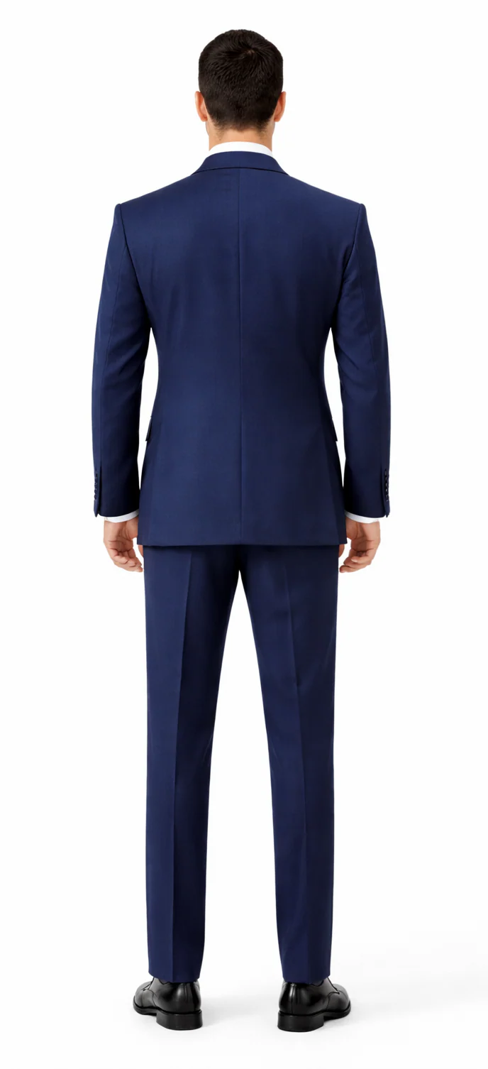 Rossiman Men’s Blue Slim Fit Suit | Modern Tailored Formalwear – Italian 3-Piece Elegant Suit for Men