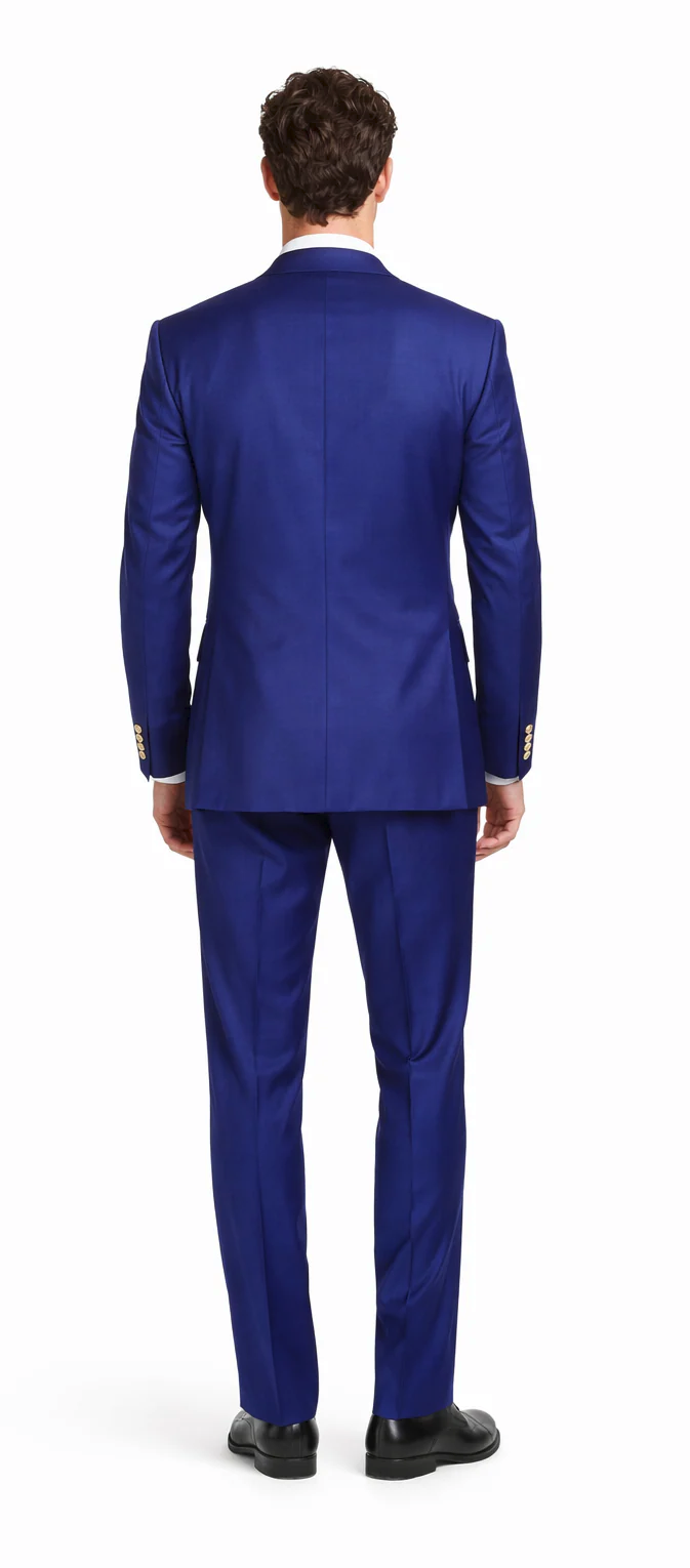 Rossiman Royal Blue Men's Suit Double Breasted Slim Fit