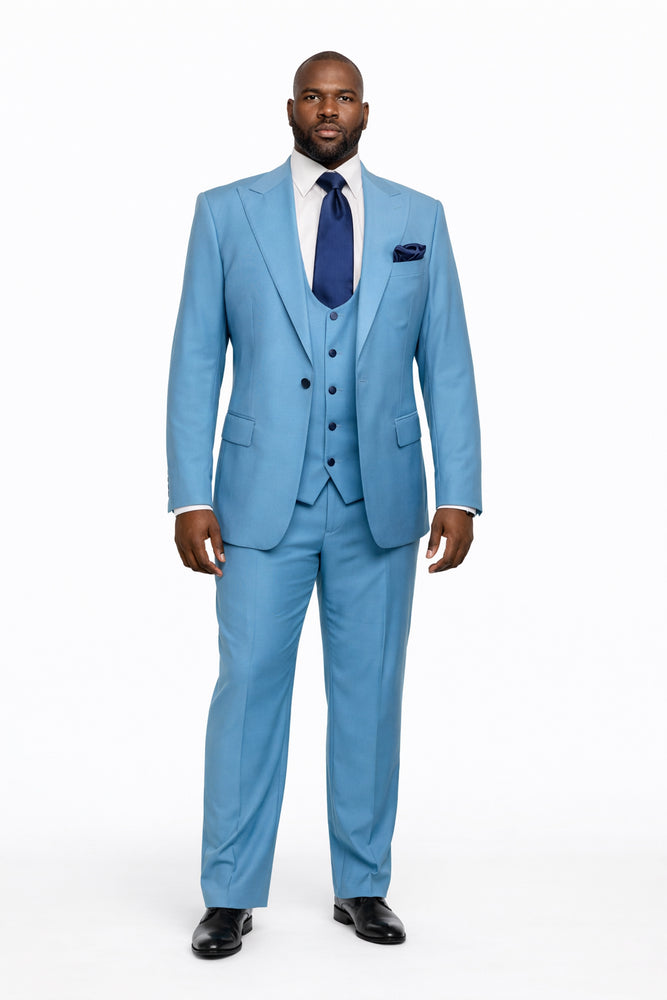 Rossiman Sky Regent Blue 3-Piece Prestige Suit