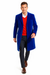 Royal Blue Men's Dress Coat full length Overcoat