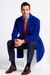 Royal Blue Men's Dress Coat full length Overcoat