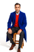 Royal Blue Men's Dress Coat full length Overcoat