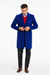 Royal Blue Men's Dress Coat full length Overcoat