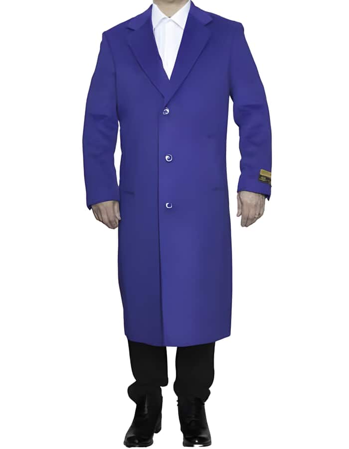 Royal Blue Wool Coat | Full Length Winter Dress Coat | Ankle Length Overcoat
