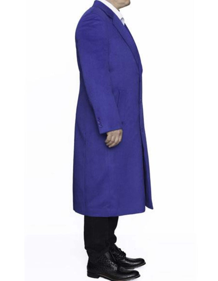 Royal Blue Wool Coat | Full Length Winter Dress Coat | Ankle Length Overcoat