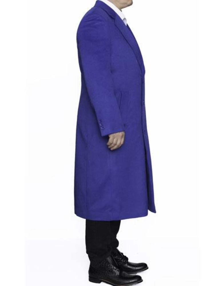 Royal Blue Wool Coat | Full Length Winter Dress Coat | Ankle Length Overcoat