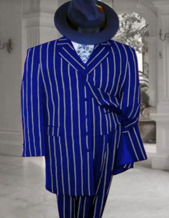 Pinstripe Vintage style Long Suit Red Zoot Suit - 1920s Suit - Gangster Long Suit