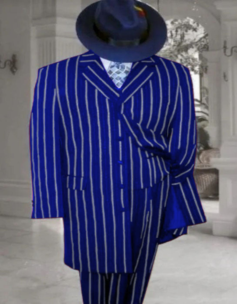 Pinstripe Vintage style Long Suit Red Zoot Suit - 1920s Suit - Gangster Long Suit