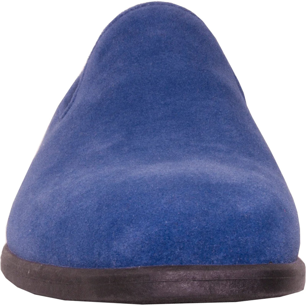 Cheap Discounted Priced -  Vegan Suede Men's Loafer Dress Shoe - Royal Blue for Wedding & Prom 2025