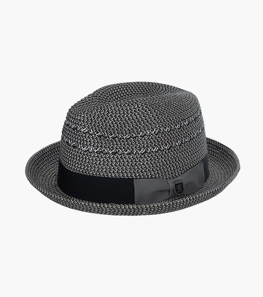 ASHER FEDORA Paper Braided Pinch Front Hat