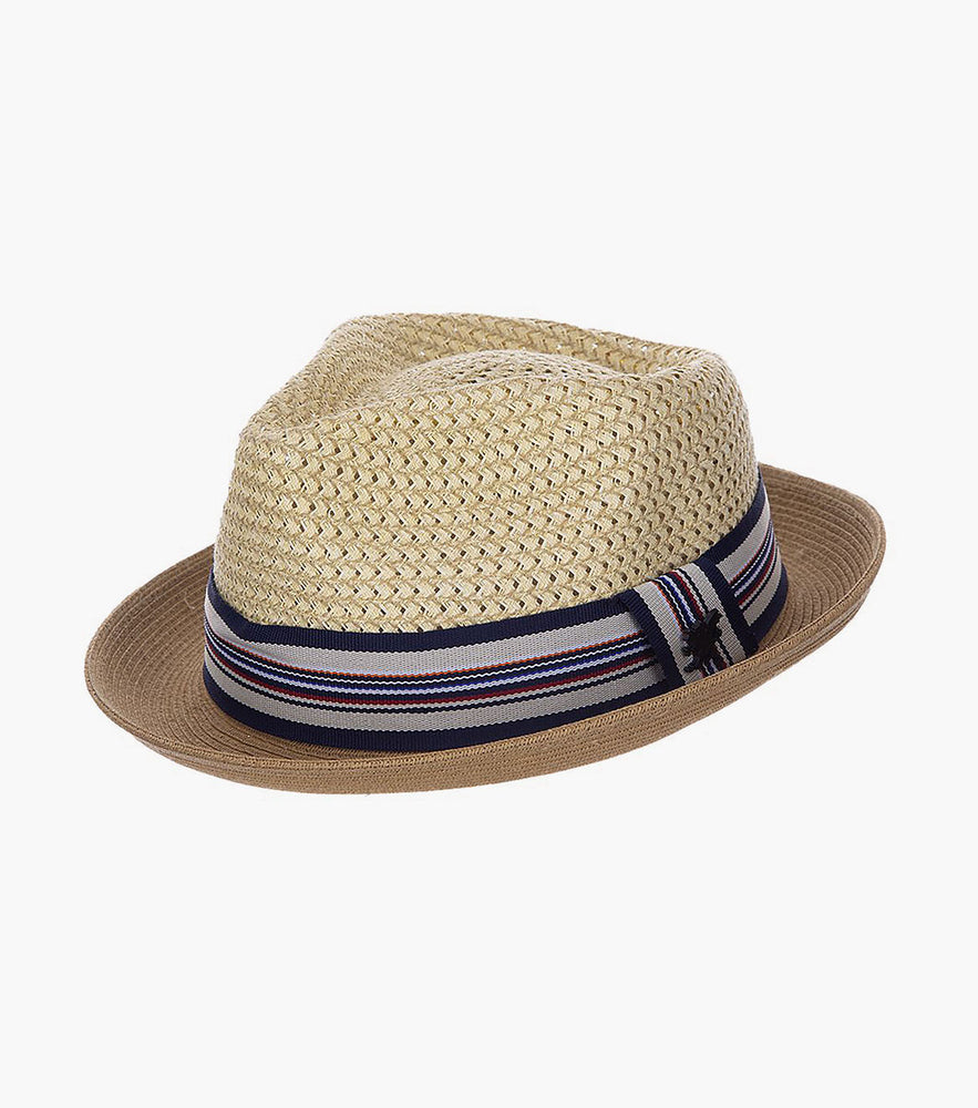 AMANI FEDORA Paper Braided Pinch Front Hat