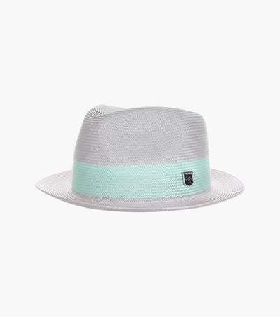 CALEM FEDORA Poly Braid Pinch Front Hat
