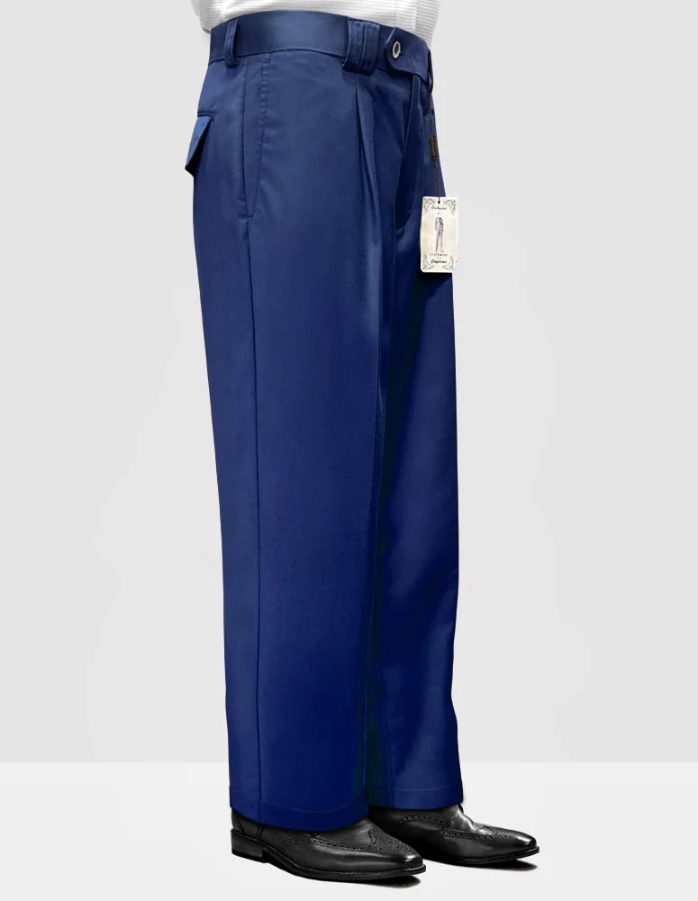 Sapphire Blue Wide Leg Pants | High-Waisted Palazzo Trousers | Statement Solid Color