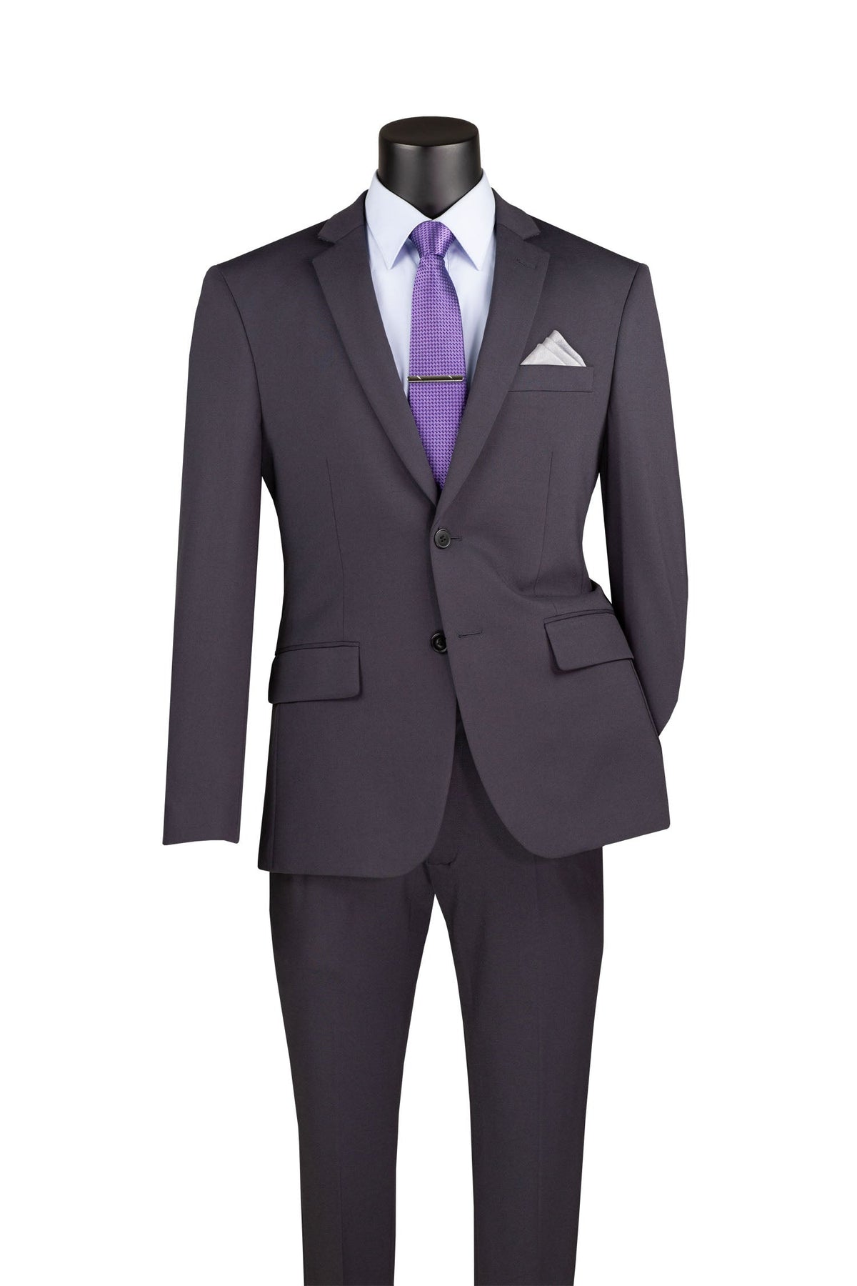 Slim Fit 2 Piece Suit Stretch Fabric Suit with Adjustable Waistband Bone SDX-3 main image 0