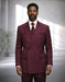 Statement Men's Double Breasted Burgundy Trendy Suit Modern Fit Siena