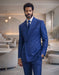 Statement Men's Double Breasted Sapphire Designer Modern Fit Suit Siena