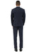 Men's Stacy Adams Two Button Peak Lapel Suit with Scoop Vest in Navy Glen Plaid
