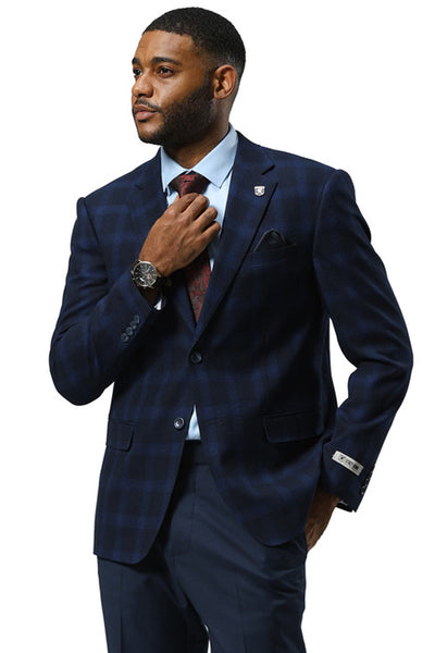 Navy Plaid Blazer