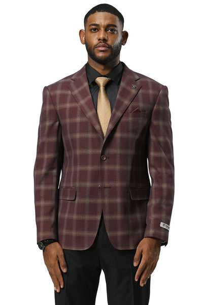 Mens Burgundy Sport Coats