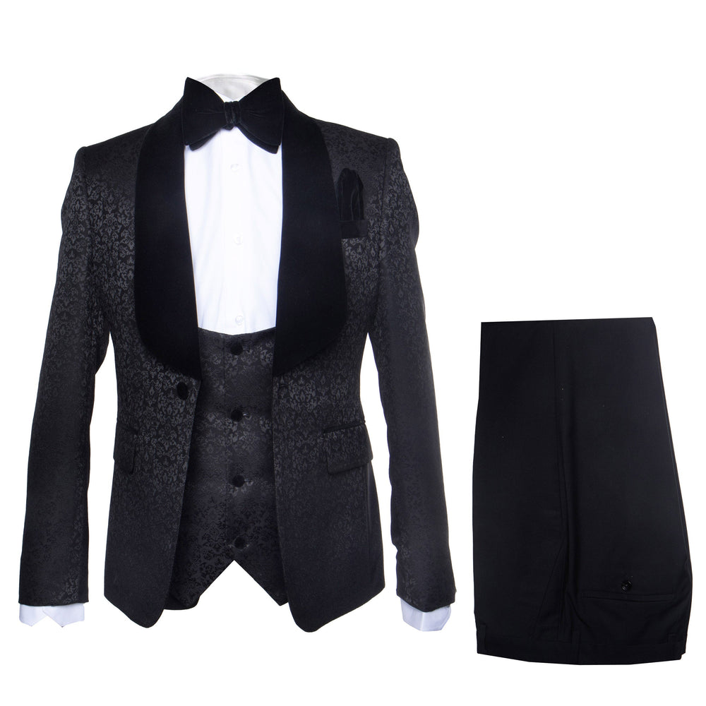 Rossi Man RM1446 – Classic 3-Piece Smoking Style Tuxedo Suit for Men