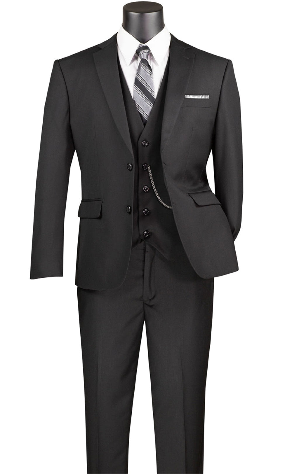 Men's Slim Fit 3 Piece  2 Button Dark Navy Suits main image 0