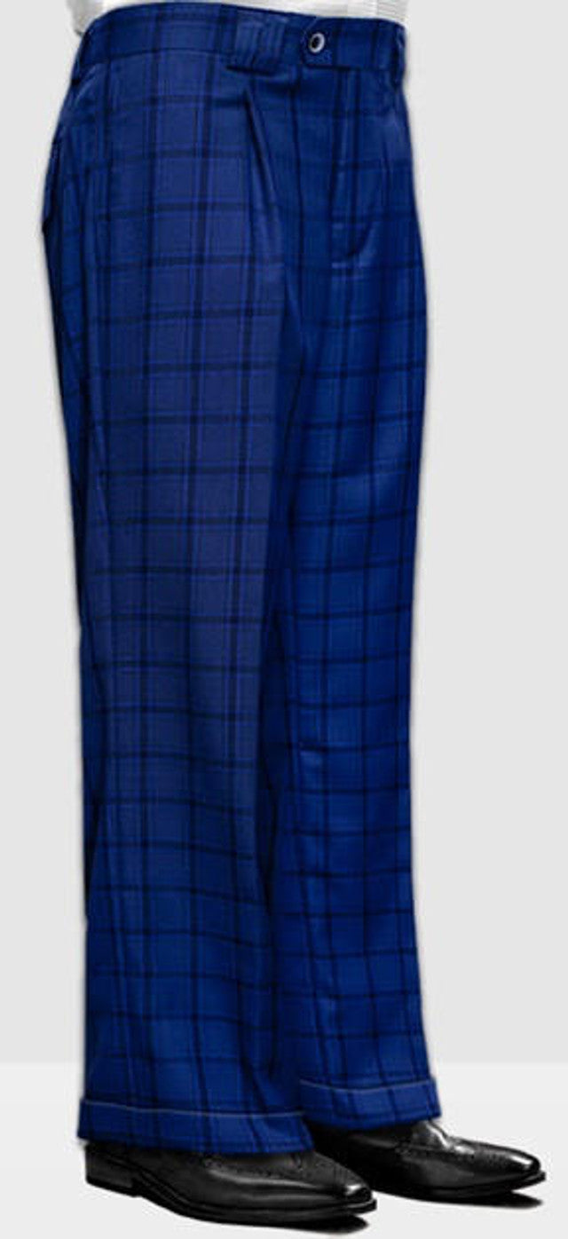 STATEMENT CLOTHING | ﻿SOLID COLOR WIDE LEG PANTS WP-100-SAPPHIRE main image 0