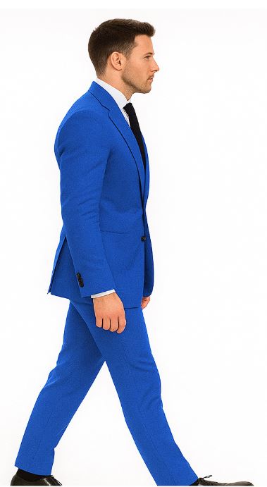Royal Blue Linen Suit - Royal Blue Linen Suit - Royal Blue Tiffany Color