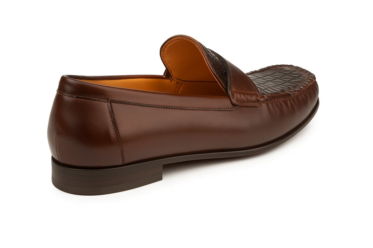 Mens Mezlan Sica Crocodile & Calfskin Loafer Dress Shoe in Black