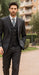 Formal grey pinstripe notch lapel suit