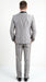  Silver Shiny Tuxedo 3 Piece Suit with Black Shawl Lapel