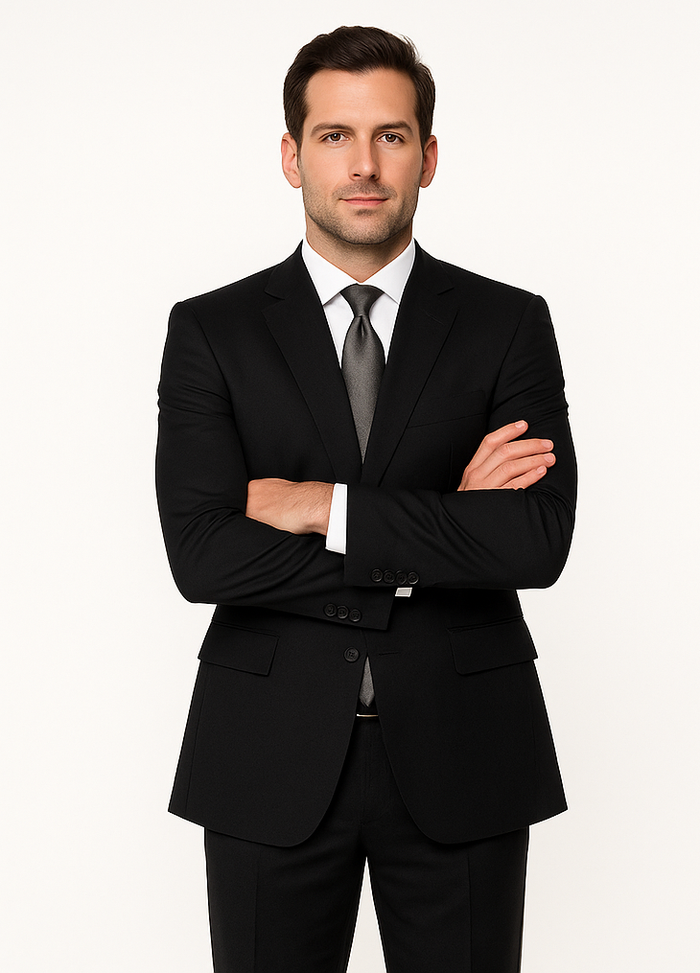 Single-Breasted-Solid-Black-Suit