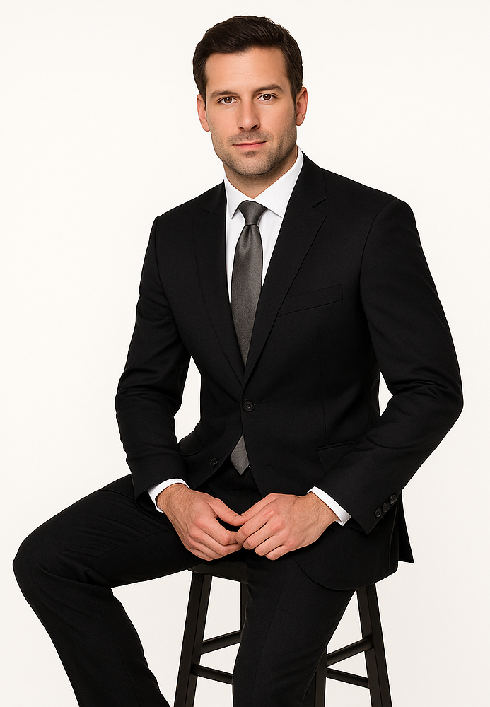 Single-Breasted-Solid-Black-Suit