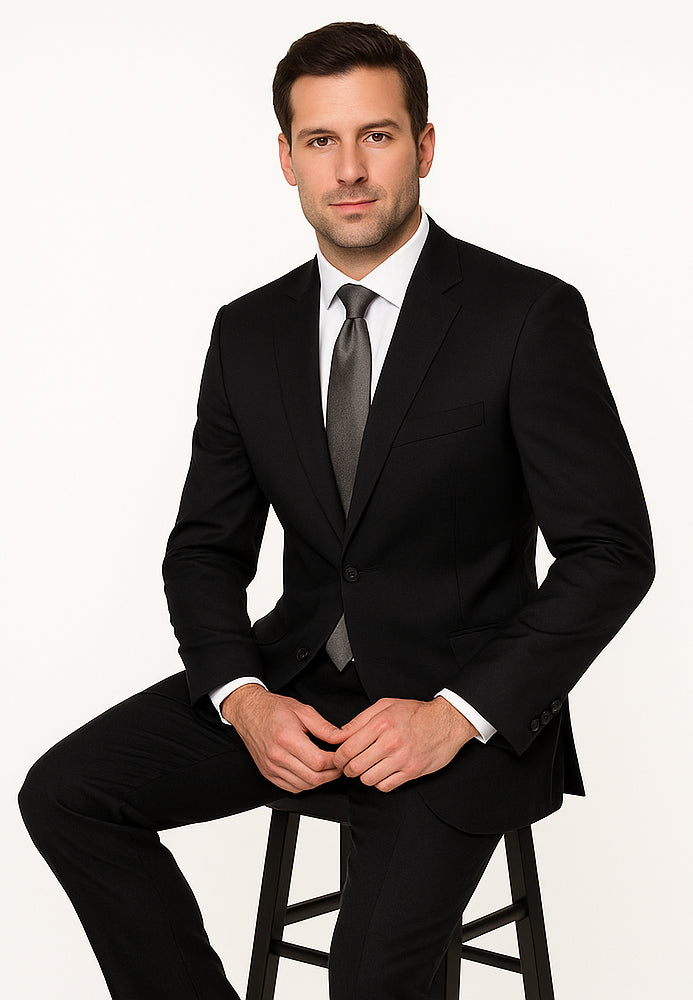 Single-Breasted-Solid-Black-Suit