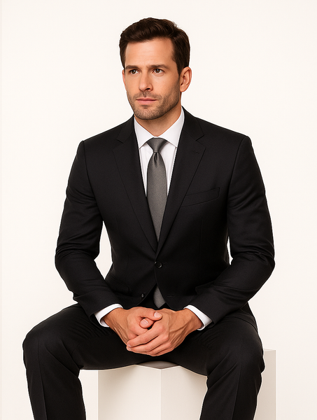Single-Breasted-Solid-Black-Suit