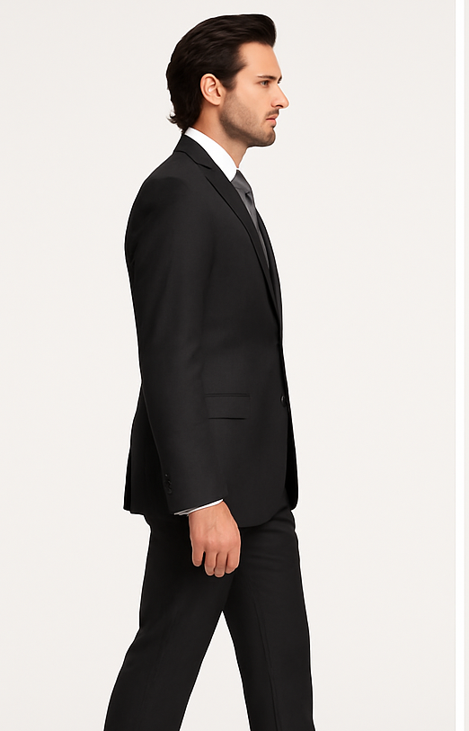 Single-Breasted-Solid-Black-Suit