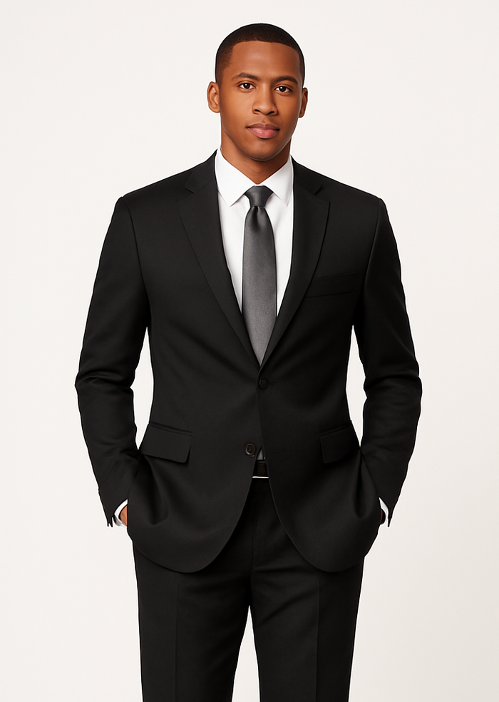 Single-Breasted-Solid-Black-Suit